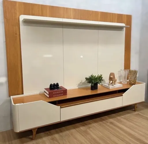 RACK ARC 2P 1.8 COM PAINEL ARC - OFF WHITE / NATURE