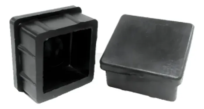 kit 4 und tampas pe mesa cadeira ponteira plásticas metalon 20x20 preta
