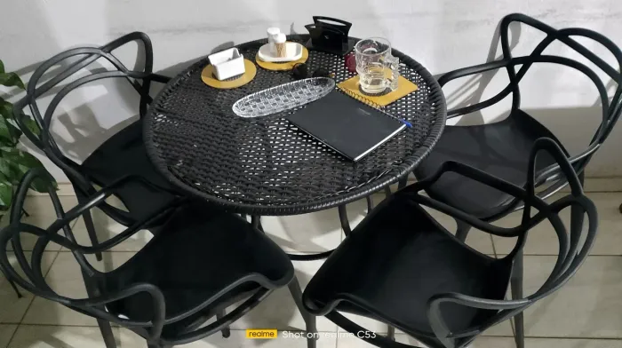 Mesa fibra sintética C/4 cadeiras