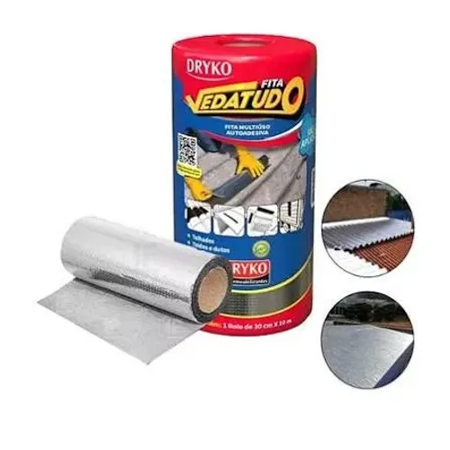 Fita Asfaltica Adesiva 30cm x 10 Metros ( Dryco )