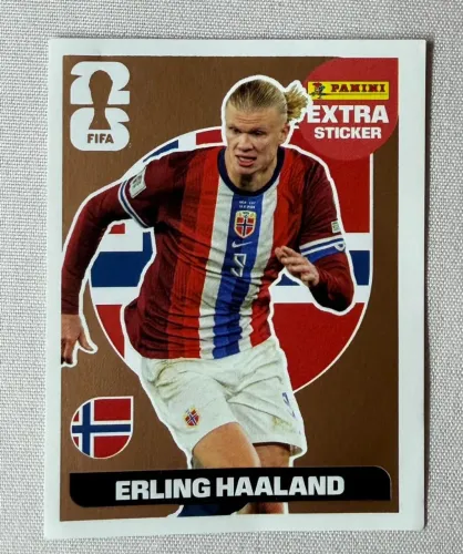 Figurinha Extra Copa 2026 Panini - Erling Haaland (Bronze / Base)