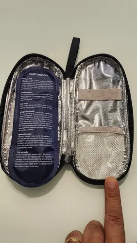 Bolsa bag estojo Cooler de insulina (Monjaro) Tirzepatida + 1 bolsa de gelo resfriadora 