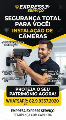 INSTALAÇÃO DE CÂMERAS COM SEGURANÇA