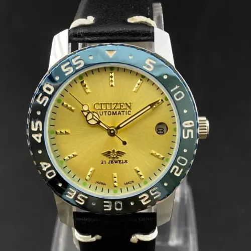 Relógio Antigo Citizen Automático 21 Jewels Cal.8200 Dia Data De Pulso Masculino W266