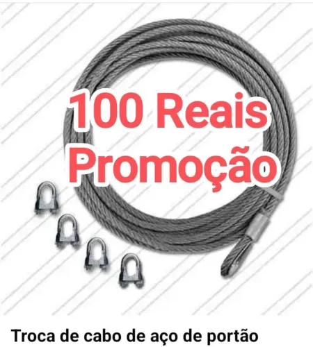 Troca de cabo de aço portão 