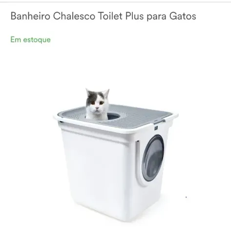 Caixa Sanitária Gatos Caixa de Areia Fechada