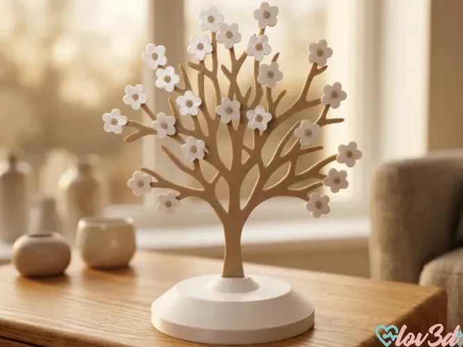 Árvore Decorativa Floral Minimalista Para Mesa, Escritório, Sala Ou Aparador