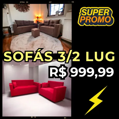 OFERTAÇO, CONJUNTO de Sofás R$ 999,90,