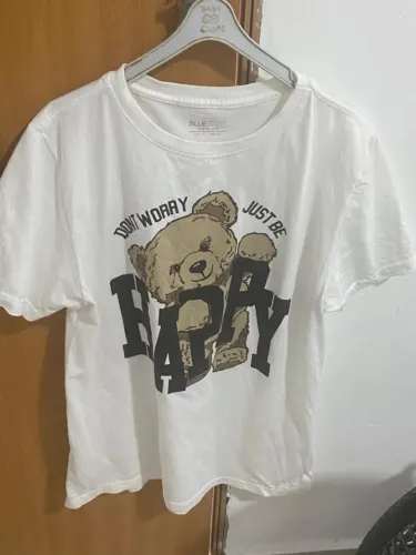 Camiseta Branca Blue Steel (Renner) estampa de urso
