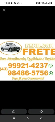 Faço pequeno frete apart de 35 reais