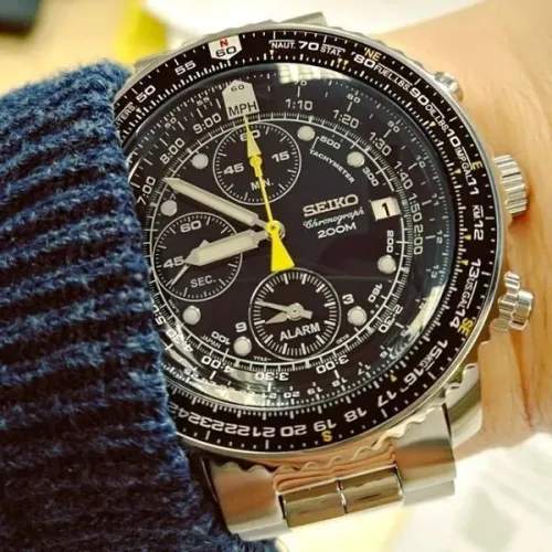 Relógio Multifuncional À Prova D'água Masculino Seiko Quartz