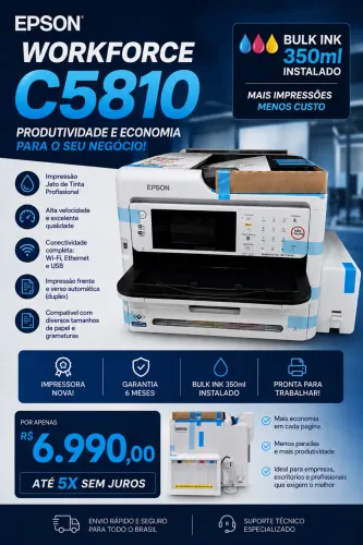 Impressora Workforce WF C5810 Com Bulk Ink