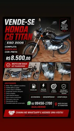 Honda cg Titan ESD 150 COMPLETA