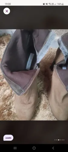 Bota camurça confortável 38