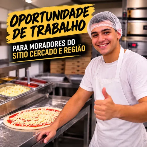 Vaga Auxiliar de pizzaiolo para o sitio cercado
