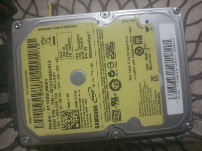 HD de notebook de 1 tera 