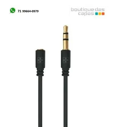 Extensor de áudio 2 metros P2 (macho) x P2 (fêmea) mais mania 871