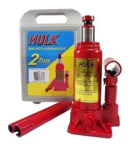 Mini Macaco Hidraulico Garrafa 2 Toneladas Vermelho + Maleta JG2T