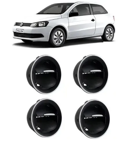 Kit 4 Difusor De Ar Gol G4 G5 G6 Voyage Saveiro Aro Prata