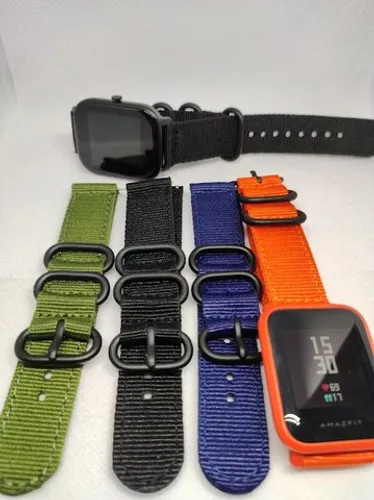 Pulseira nylon (lona) 20mm para Smartwatches e relógios diversos (unidade)