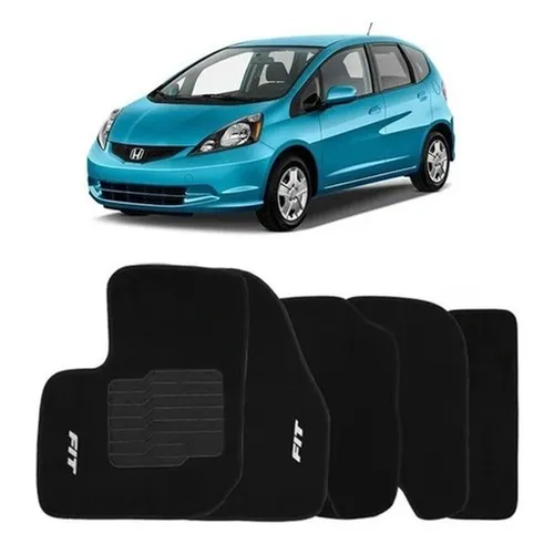 Tapete Honda Fit 2009 à 2014 Preto