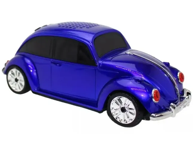Fusca Fusquinha Rádio Caixinha De Som Bluetooth Mp3 Usb Fm Bateria