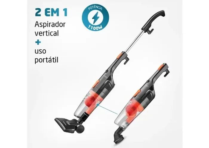 Aspirador de pó 2 em 1 mondial vertical turbo