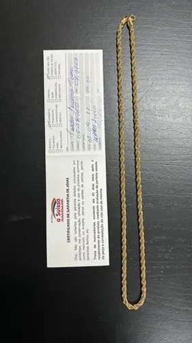 Corrente de ouro - cordão três cores 18k