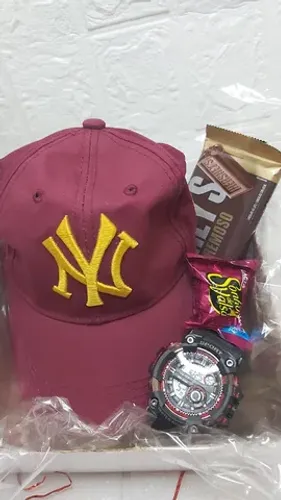 Kit Presente Dia Dos Namorados Chapeu Relogio Chocolate