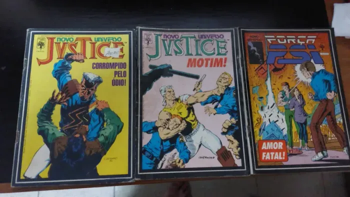 Lote com 3 Quadrinhos Marvel 2000 - Justice e Força Psi