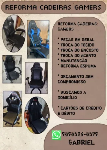 REFORMA DE CADEIRA:: GAMER EM GERAL