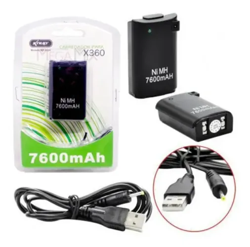 Promoção Kit 2 Bateria Xbox 360 Knup Kp-5124