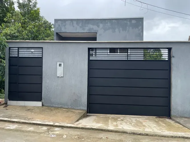 Portão 100% galvanizado BASCULANTE