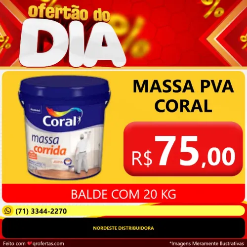 MASSA CORAL PVA CORAL - BALDE 20 KG 
