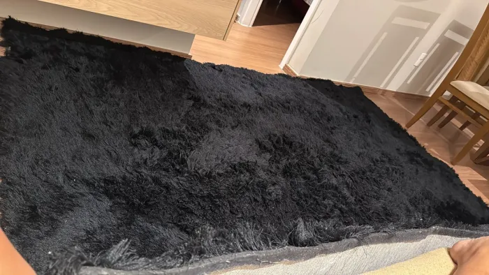 Tapete Shaggy Preto