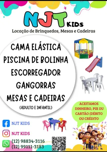 Aluguel de brinquedos, mesas e cadeiras - NJT Kids