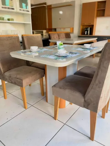 mesa de jantar de 4 lugares em mdf, entregamos hoje mesmo