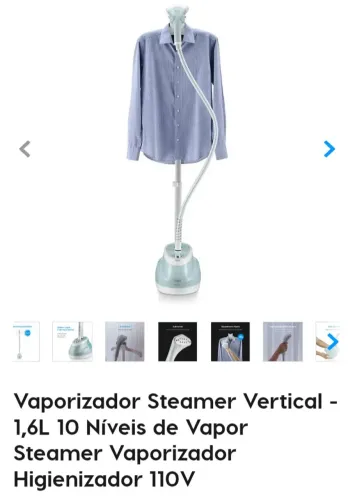 Passadeira e higienizador de roupas vapor Elgin steam Clean 1350w 110v