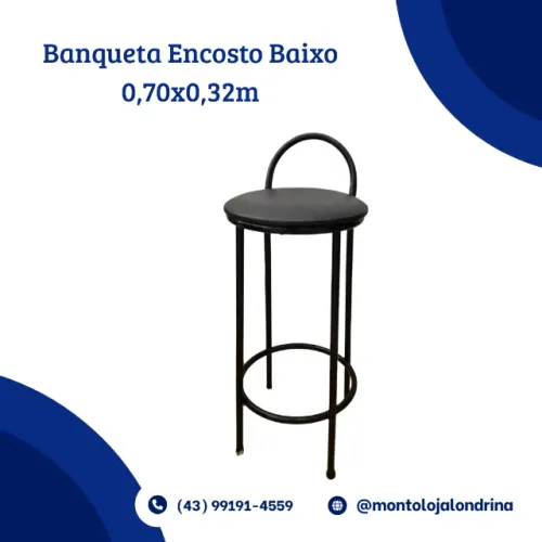 Banqueta Encosto Baixo