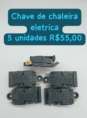 Chave de Chaleira Elétrica - 5 Unidades