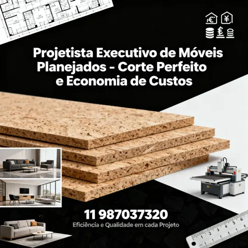 Projeto executivo de móveis planejados c/ corte; Economize até 80% nos seus moveis