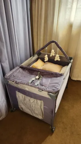 Berço & Chiqueirinho Baby Style Joly + Colchão + Roupa de Cama e Travesseiro! OPORTUNIDADE