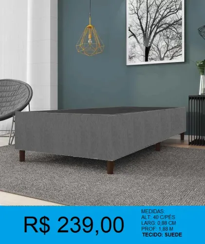 Box solteiro - varias cores - Entrega Gratis - Pague na entrega