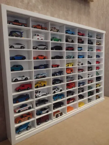 Expositor para 77 carrinhos Hotwheels branco novo