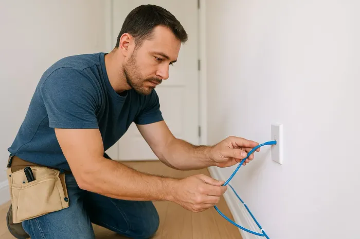 INSTALAÇÃO DE CABO DE REDE, FIBRA ÓPTICA, E ROTEADORES. 