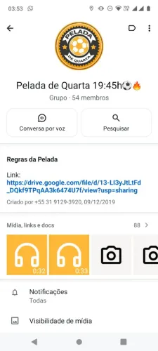 Pelada de Quarta 19:45h