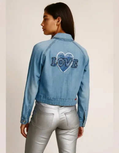 Jaqueta jeans Biotipo personalizada tam M