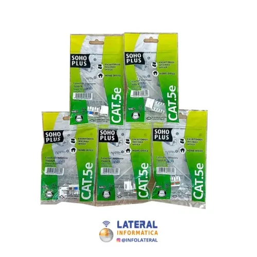 KIT COM 5 TOMADAS FÊMEASOHO PLUS CAT5E FURUKAWA ELETRIC