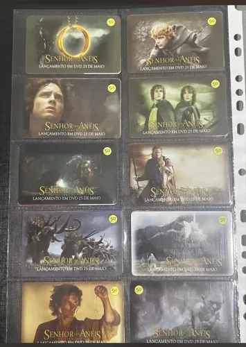 Coleção de Cards Senhor dos Anéis série o retorno do rei complete - 20 cartões 