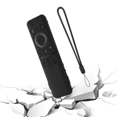 Capa De Silicone Controle Remoto Solar Cell Tv Samsung 2023 a 2025 Preta